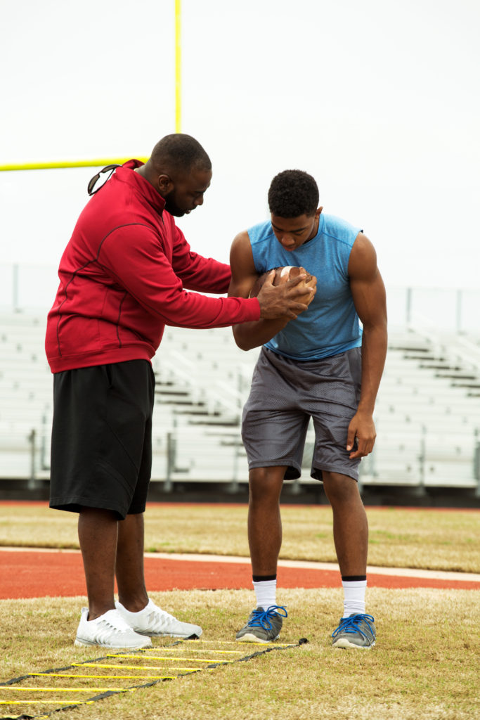 Football training.