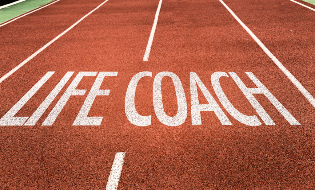 Life Coach written on running track